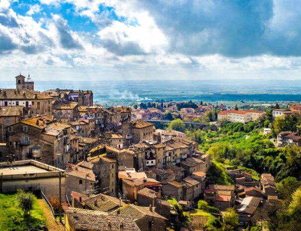 Caprarola latium village panorama -  landscapes in  province of Viterbo - Italy